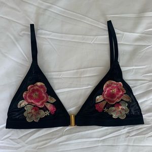 Floral Patch Bralette SZ M